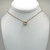 Tiny gold square clear crystal Pendant on a tiny gold box chain 17inch to 19 inch with adjustable gold findings.