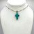 Blue Marble Cross Pendant on Beaded Chain