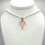 Pink & Yellow Faded Cross Pendant on Beaded Chain