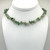Green aventurine stone necklaced with silver findings.