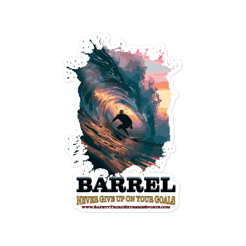 SAFETY THIRD WATER: BARREL — 6×8 Vinyl Decal