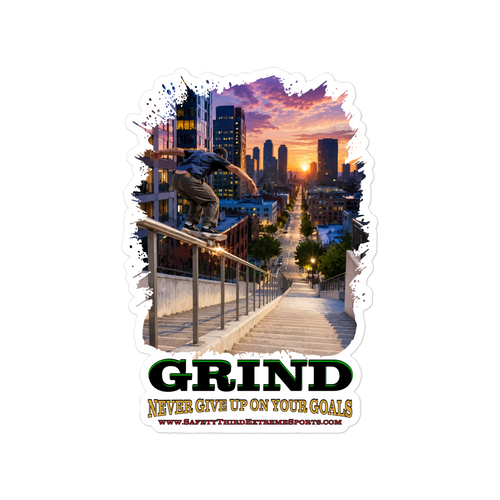 SAFETY THIRD EARTH: GRIND — 6×8 Vinyl Decal