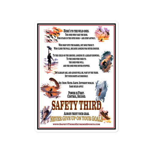 SAFETY THIRD: ANTHEM — 6×8 Vinyl Decal