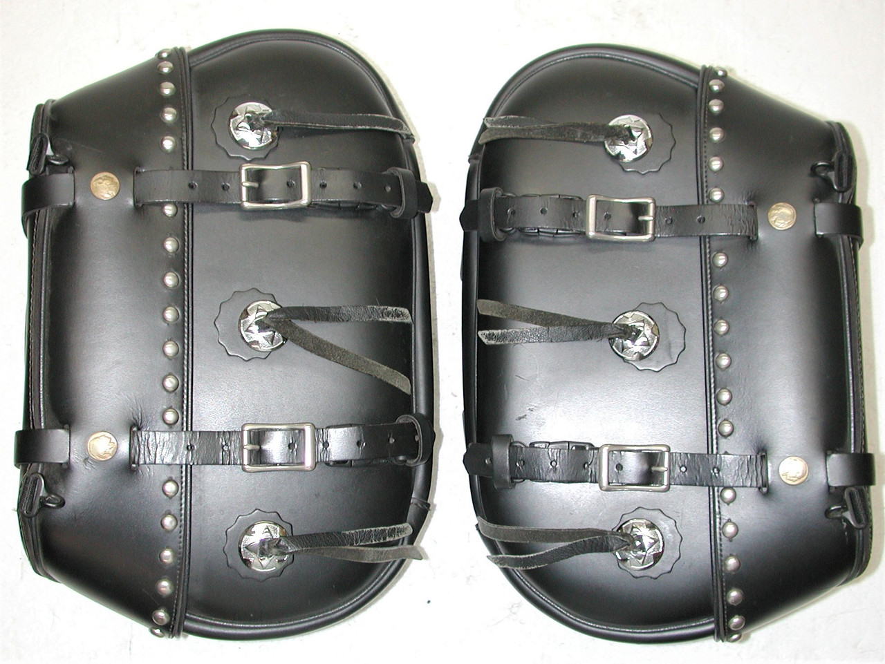 HARLEY DAVIDSON Softail Sportster DYNA Leather Quick Release Saddlebags