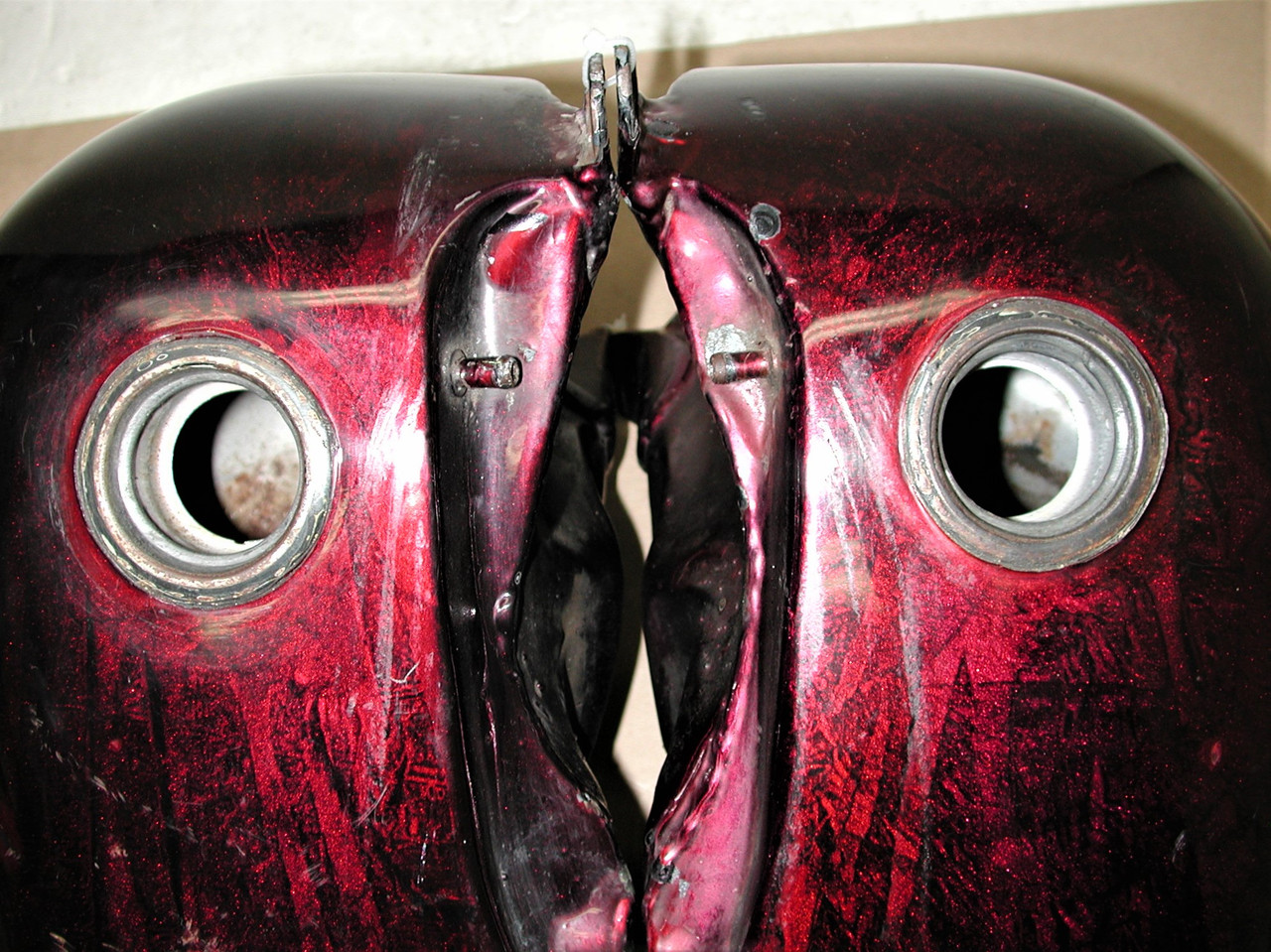 Split Fuel Gas Tank For HARLEY DAVIDSON Shovelhead 