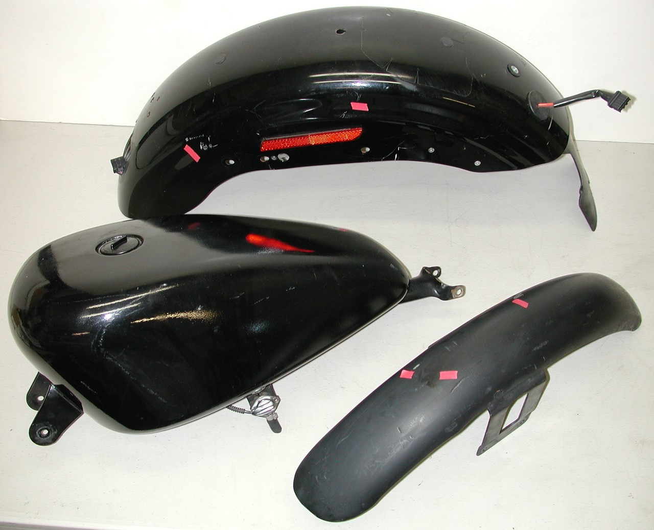 HARLEY DAVIDSON 2004 Sportster Black Motorcycle Fuel Gas Tank & Fenders Set