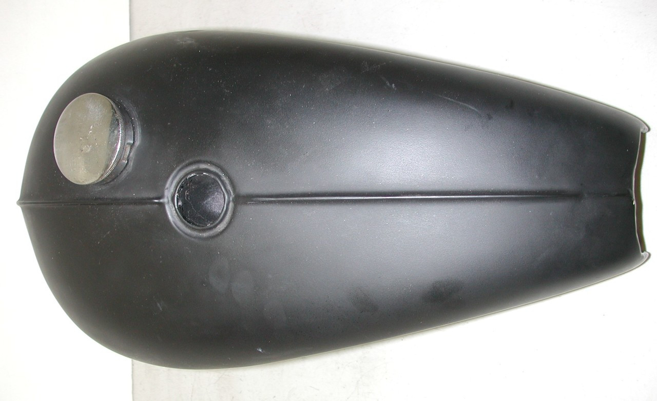 Vintage TRIUMPH Oil in the Frame Flat Black Motorcycle Fuel Gas Tank