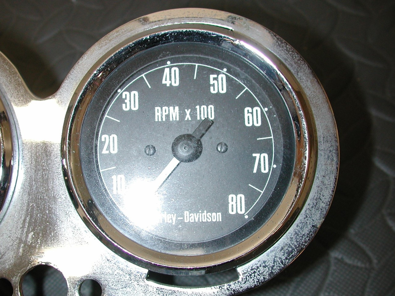 HARLEY DAVIDSON Mechanical OEM Motorcycle Speedometer Tachometer Chrome Mount