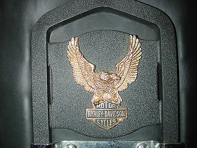 HARLEY DAVIDSON Black Powder Coated Motorcycle Backrest