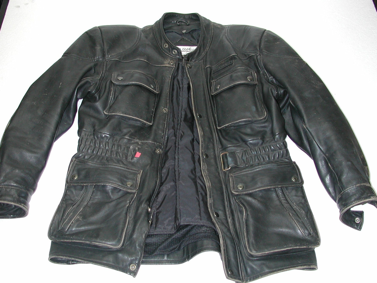 Vintage FIELDSHEER Men's Black Biker Touring Leather Jacket Size 40