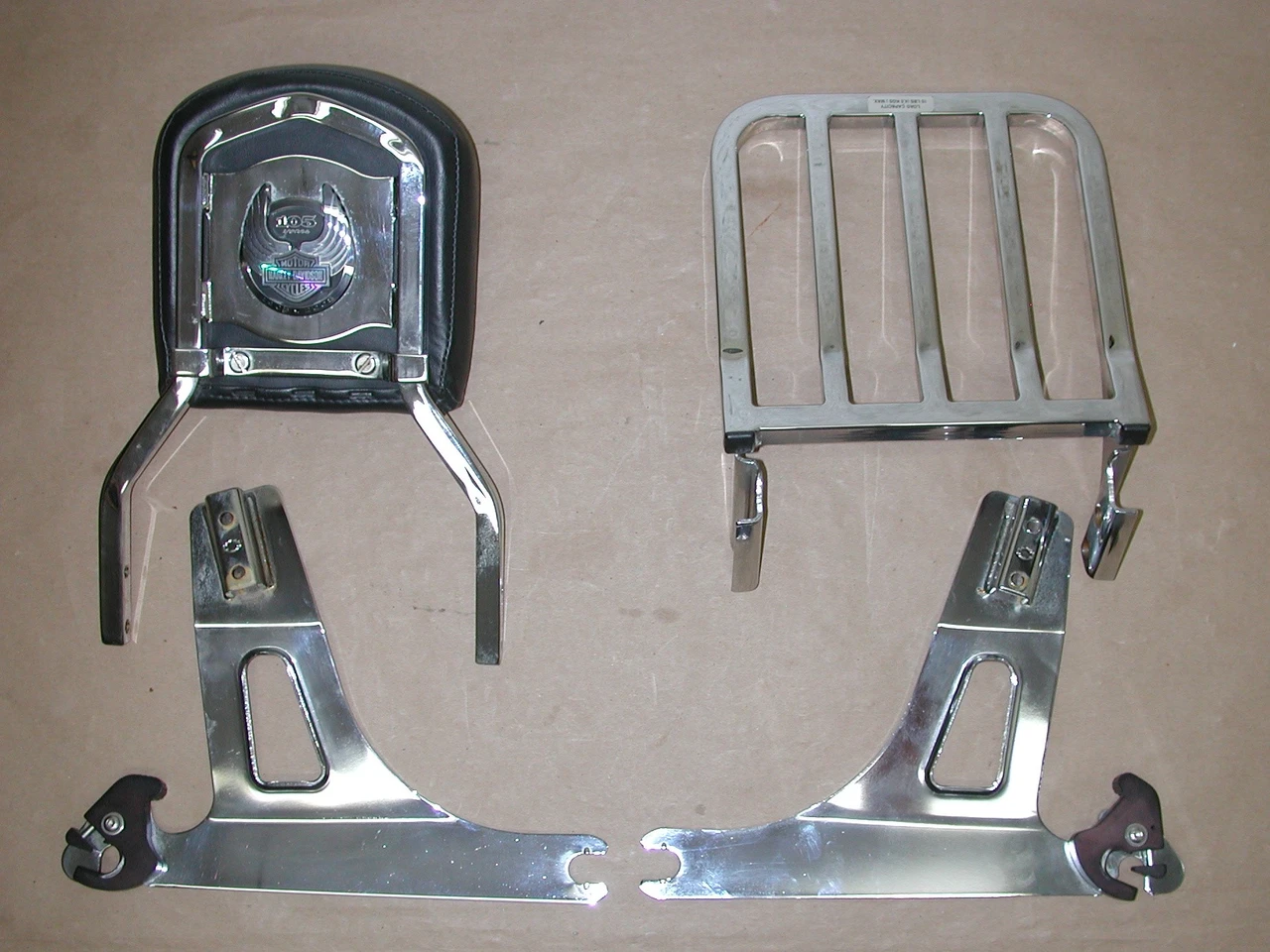 Harley Davidson DYNA OEM Detachable Backrest Luggage Rack Sissy Bar