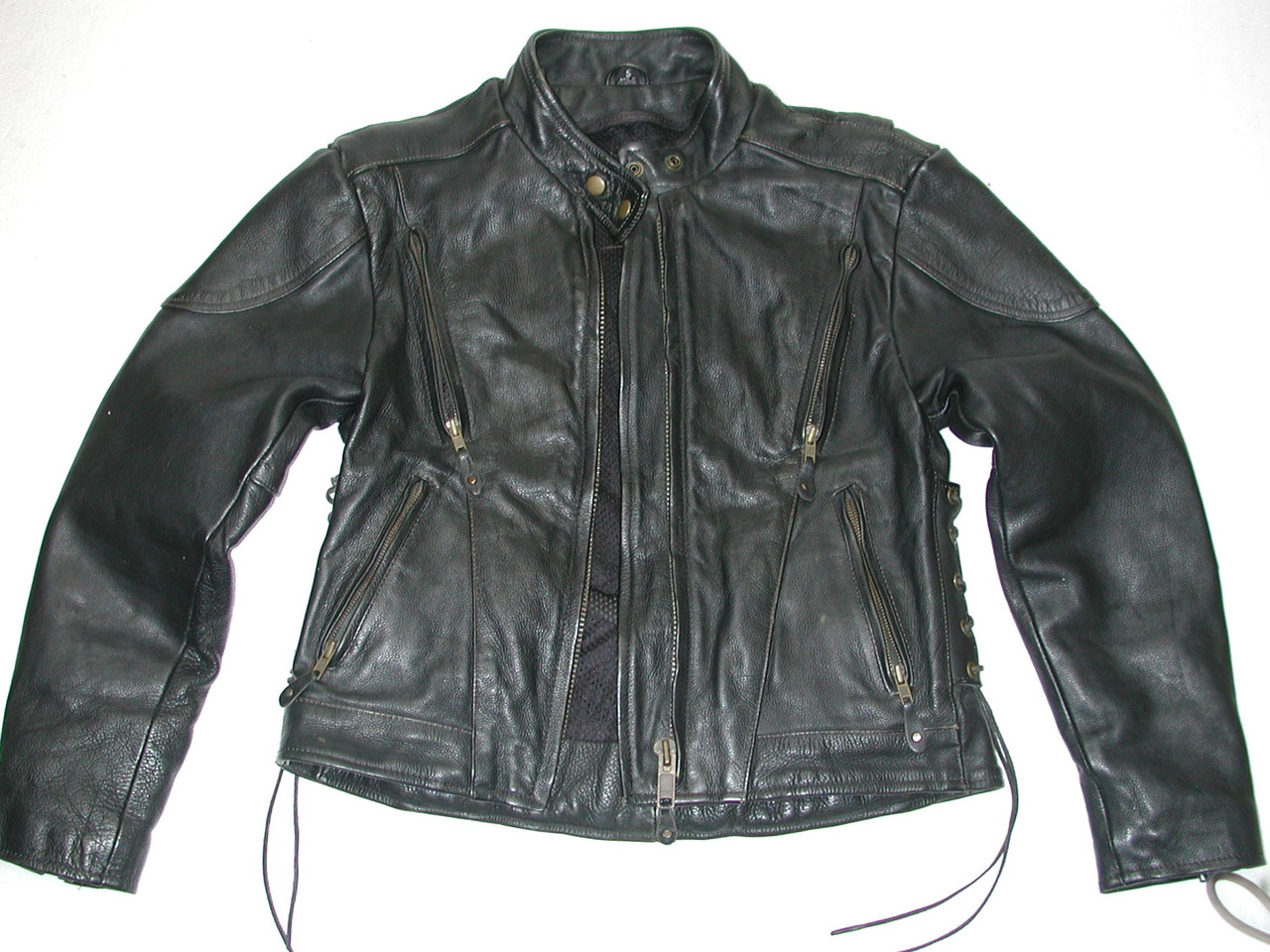 Motorcycle Leather Jacket Women Size S