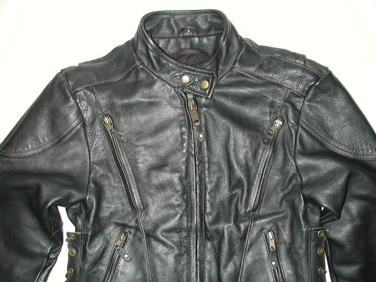 Motorcycle Leather Jacket Women Size S