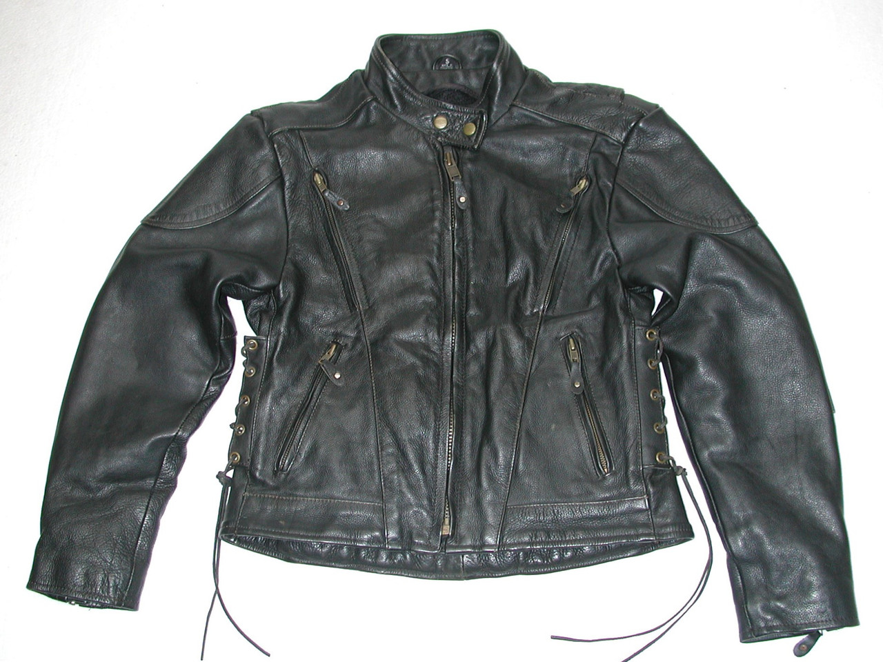 Motorcycle Leather Jacket Women Size S