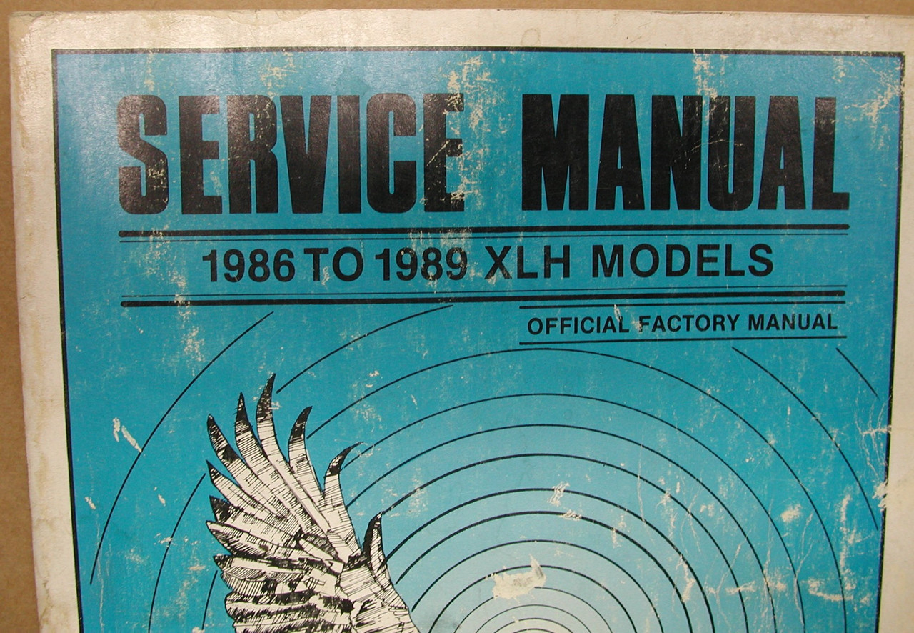 Harley Davidson XLH Models 1986-1989 OEM Motorcycle Service Manual 99484-89