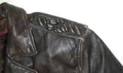 Men's Brown Leather Golden Eagle Motorcycle Biker Jacket