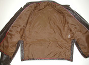 Vintage Men's Brown Leather Cafe Racer Motorcycle Biker Jacket Size: 44