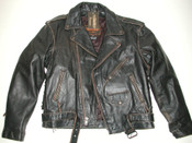 UNIK Men's LIVE TO RIDE Leather Motorcycle Biker Jacket, Sz 44-New