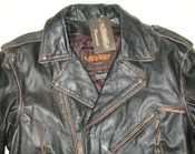 UNIK Men's LIVE TO RIDE Leather Motorcycle Biker Jacket, Sz 44-New