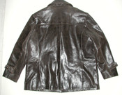 M. Julian Men's Brown Distressed Leather Car Coat Jacket, Size XL