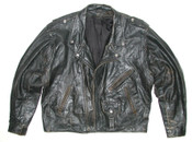 Vintage Men's Black Leather Motorcycle Biker Jacket