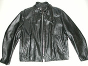 Vintage Men's Cafe Racer Black Leather Motorcycle Biker Jacket