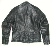 Vintage Black Leather Men's Motorcycle Biker Jacket