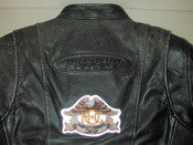 HARLEY DAVIDSON FXRG Womens Black Leather Motorcycle Biker Jacket, Sz: Small