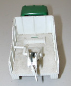 Vintage Steel Green & White 8-1/2" Tow Truck Toy Car