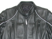 HARLEY DAVIDSON Women's FXRG OEM 98520 Black Leather Motorcycle Biker Jacket Size:S(4-6)