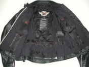 HARLEY DAVIDSON Women's FXRG OEM 98520 Black Leather Motorcycle Biker Jacket Size:S(4-6)