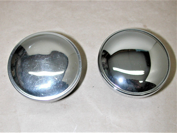 Harley Davidson Softail 1984-1999 Chrome OEM Motorcycle Fuel Gas Cap Set