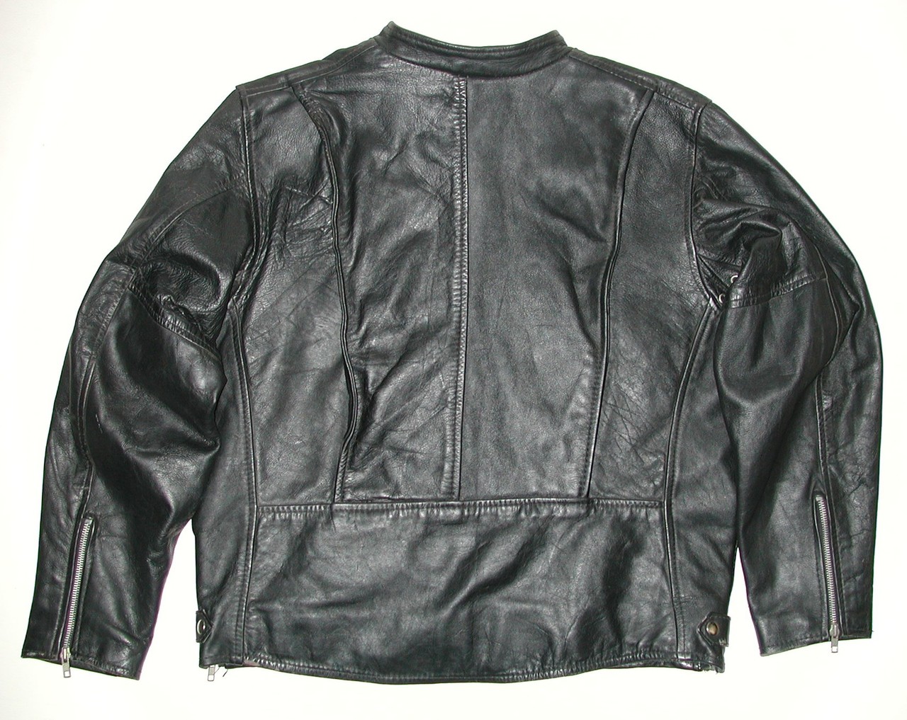 Vintage Cafe Racer Black Leather Men's Motorcycle Biker Jacket