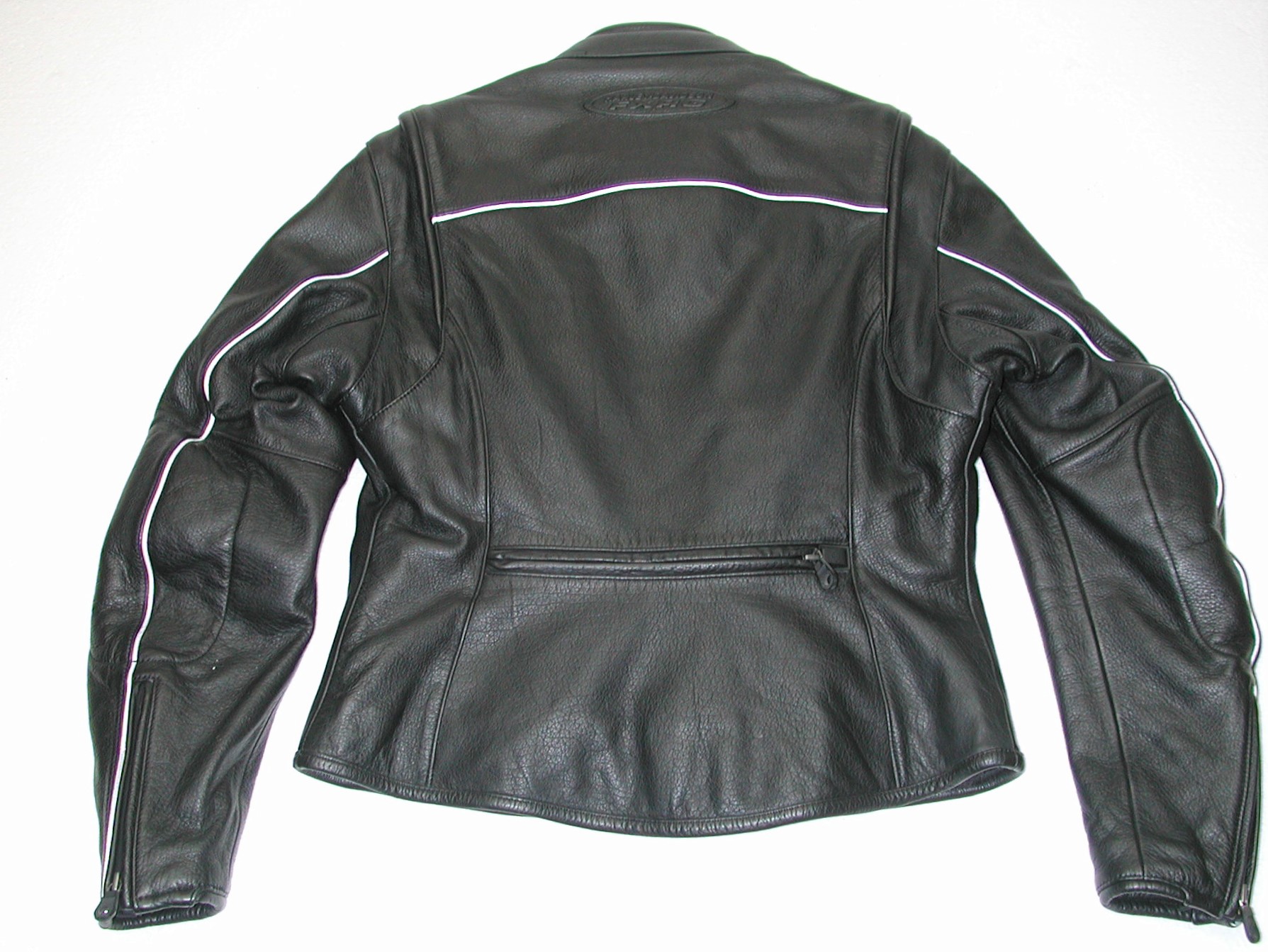 HARLEY DAVIDSON Women's FXRG OEM 98520 Black Leather Motorcycle Biker Jacket  Size:S(4-6)