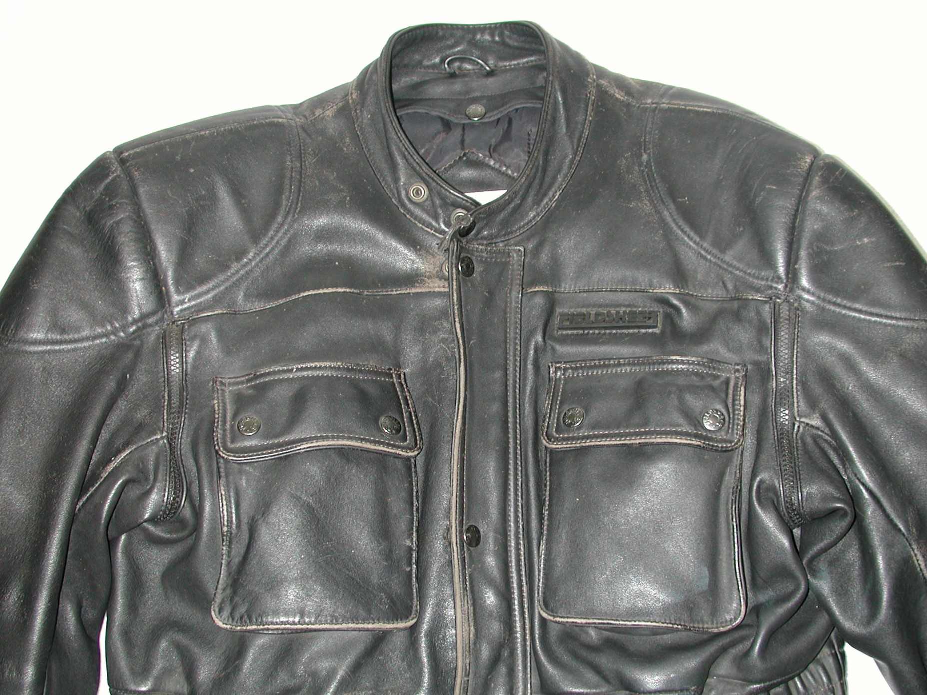 Vintage FIELDSHEER Men's Black Biker Touring Leather Jacket Size 40