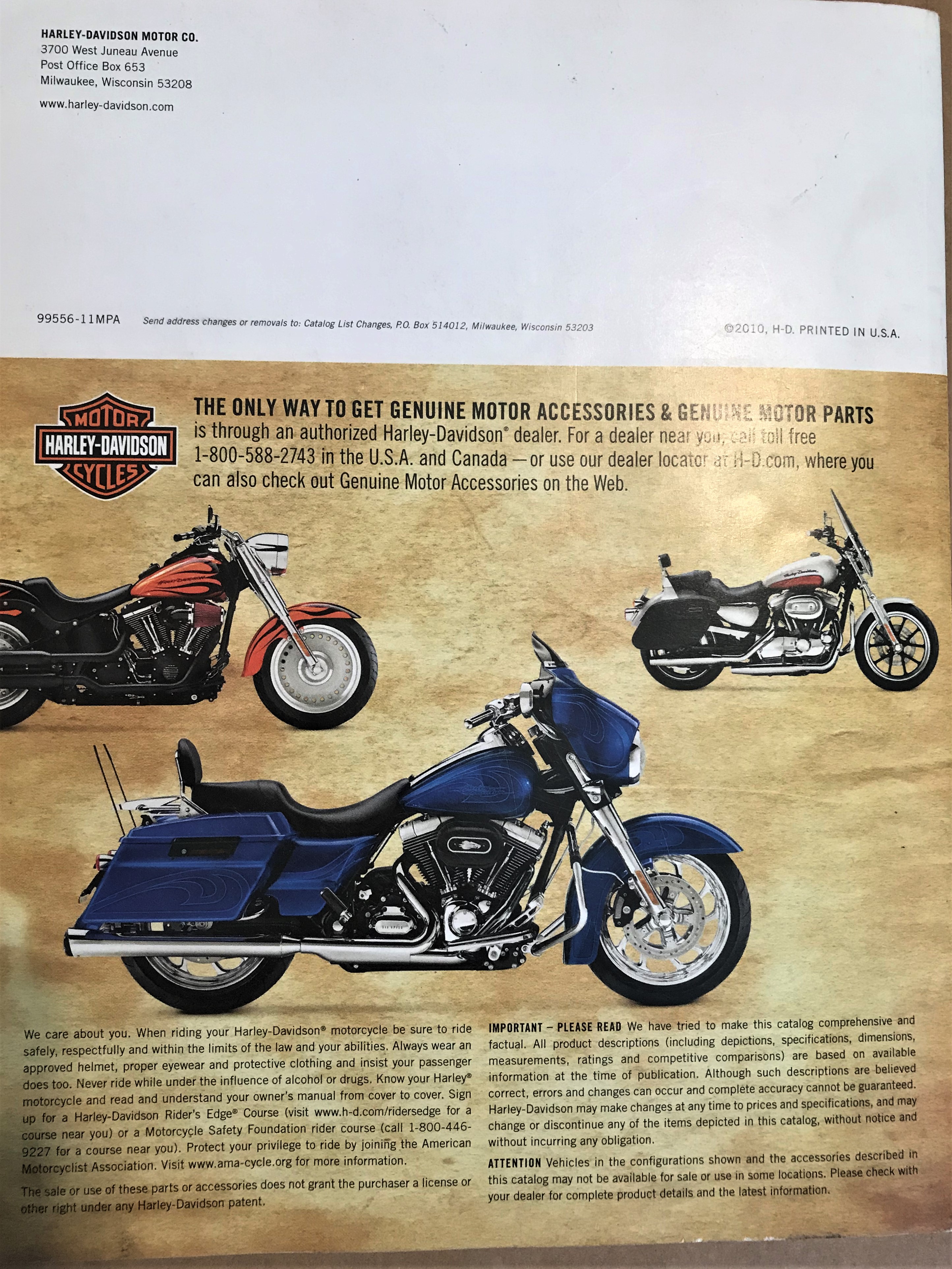 Harley 2011 Genuine Motor Part Catalog