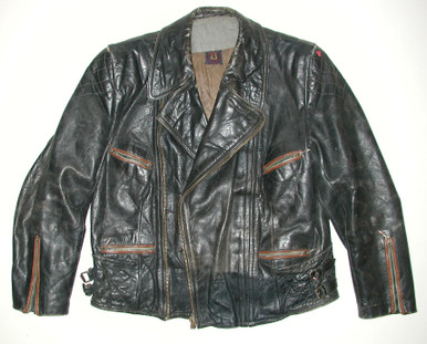 Vintage Black Two-tone Leather Cafe Racer Mens Motorcycle Biker Jacket ...