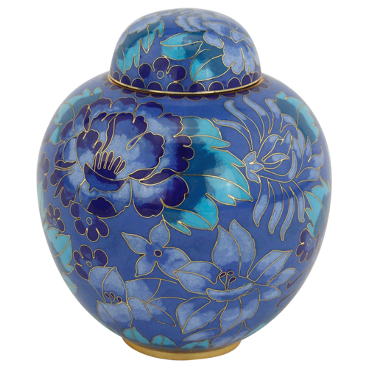 Premium Japanese Ceramic Cremation Urns, Imperial Blue