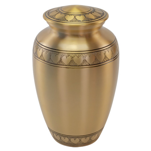 Band of Hearts Adult Gold Brass Urn
