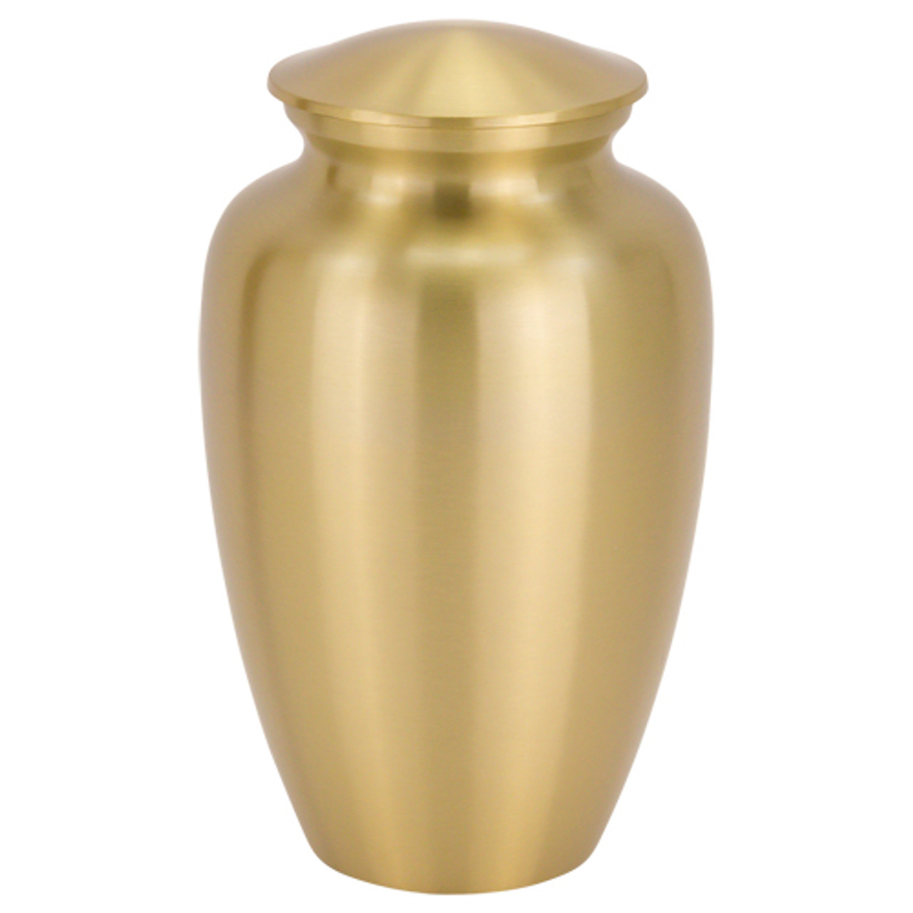 Blue Brass Urn with Gold Band - Montreal Cremation Urns
