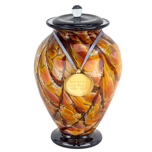 Brillante Hand Blown Glass Urn Glass Cremation Urns