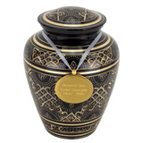 Black Elegance Brass Urn - Shown with Pendant Option
