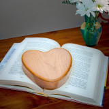 Devoted Heart Keepsake Urn Box - Alder