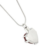 Back - Red Heart Gemstone Cremation Jewelry Pendant