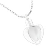 Always in My Heart Cremation Jewelry - Back Side Shown