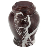 Burgundy Marble Urn - Extra Small