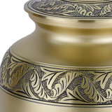 Classic Laurel Gold Urn - Extra Large - Close Up Detail Shown