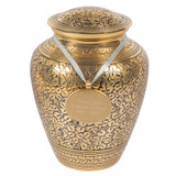Leaves of Gold Brass Urn