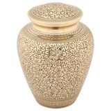 Leaves of Gold Brass Urn