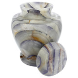 Medley Blue Onyx Urn - Shown with Lid Off